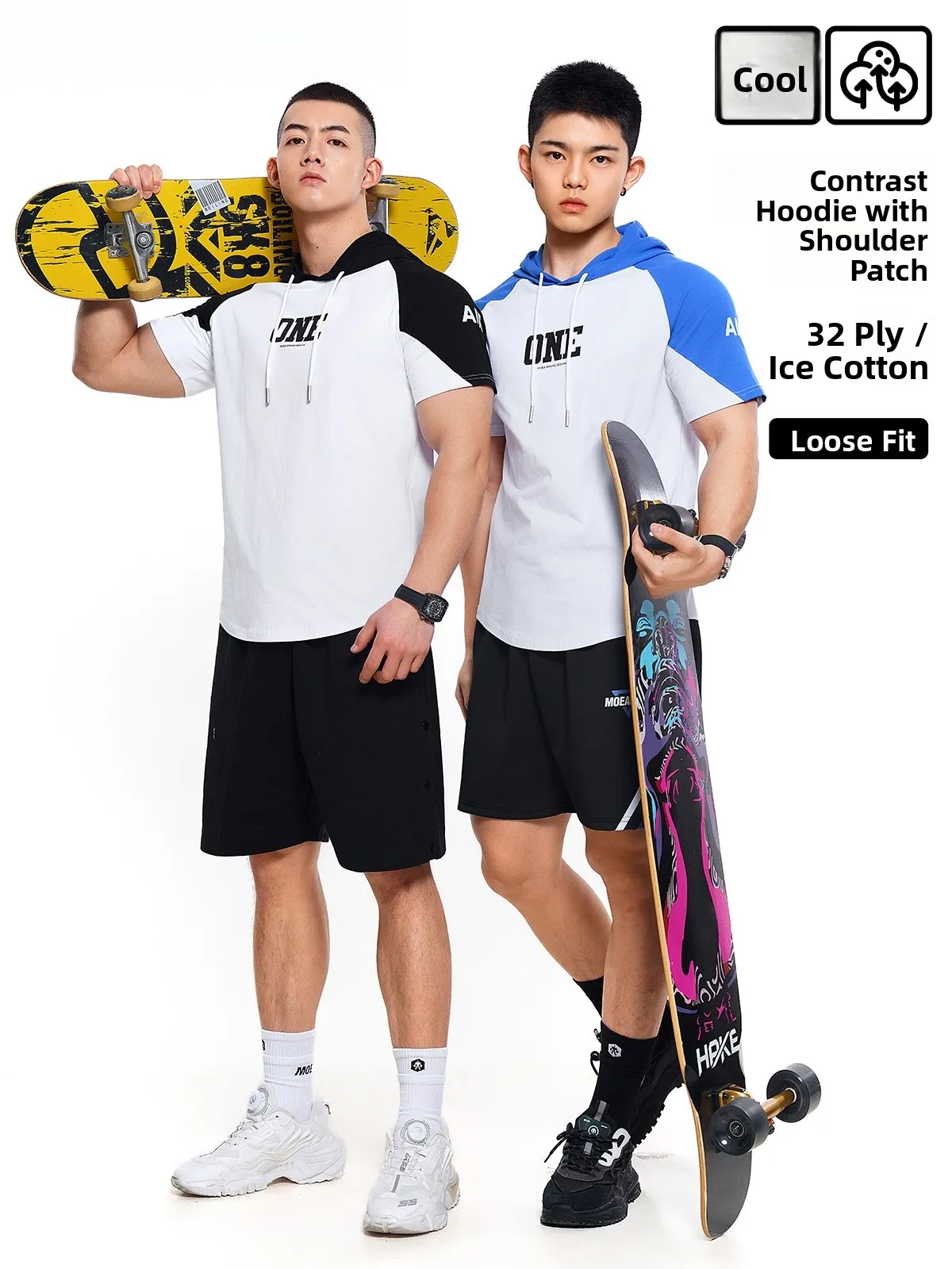 

Свободная спортивная футболка для мужчин с капюшоном, повседневная уличная одежда в американском стиле, дышащая и удобная