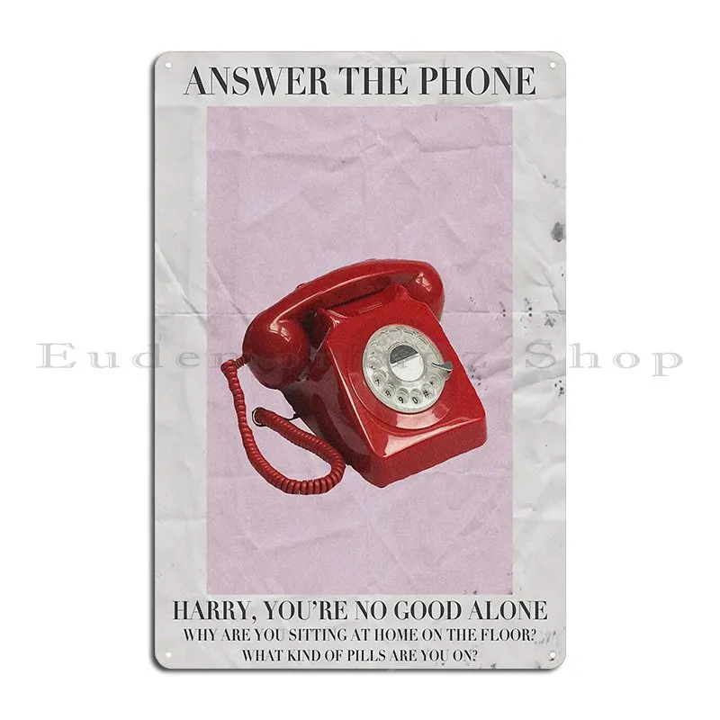 Answer The Phone As It Was Prints Metal Sign Cinema Custom Cinema Designing Cinema Tin Sign Poster