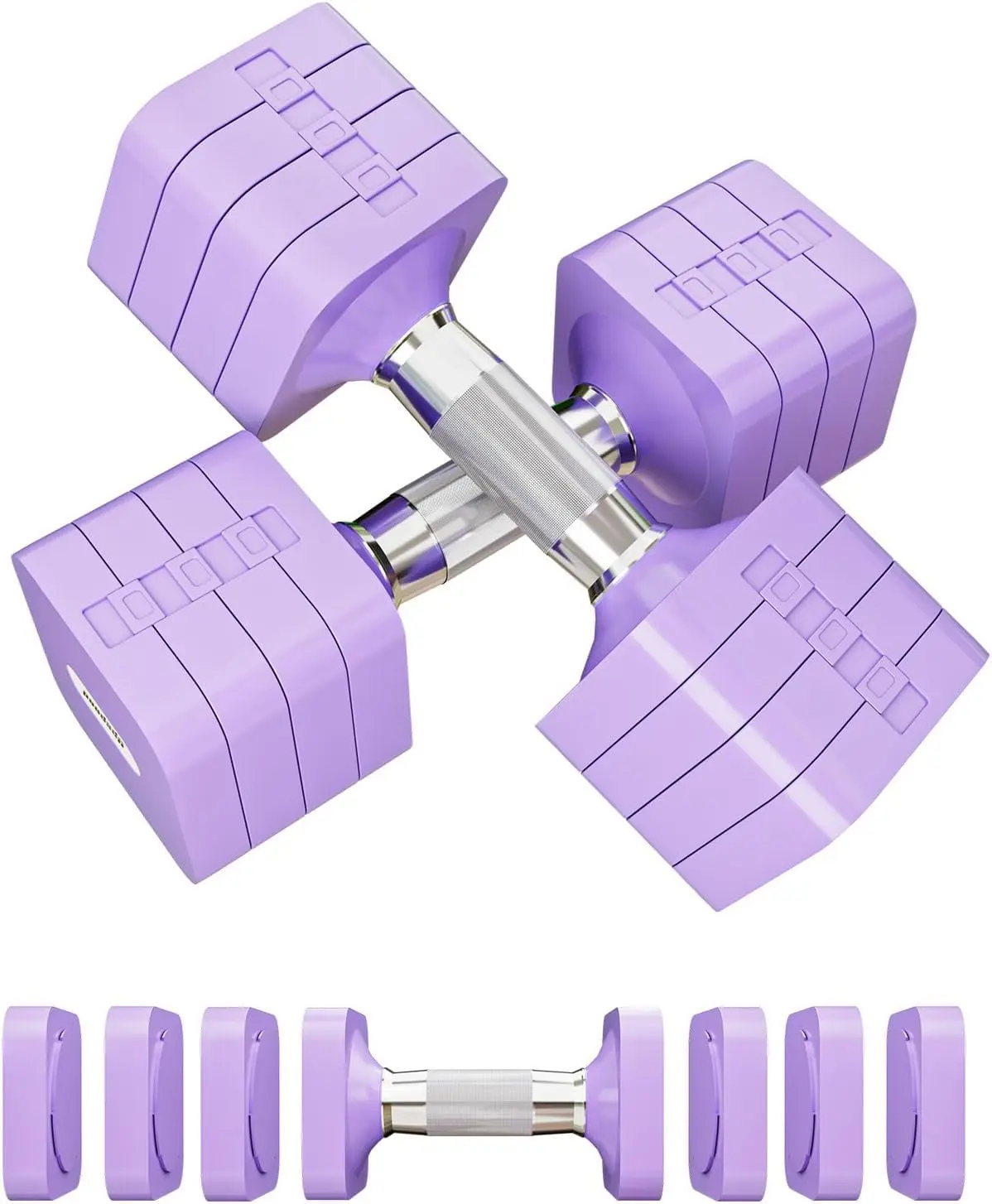 

15LBS 20LBS Adjustable Dumbbell Set 4 in 1 Free Weights Dumbbells Set for Women Men Hand Weights Set Adjust Dumbbell Weight Set