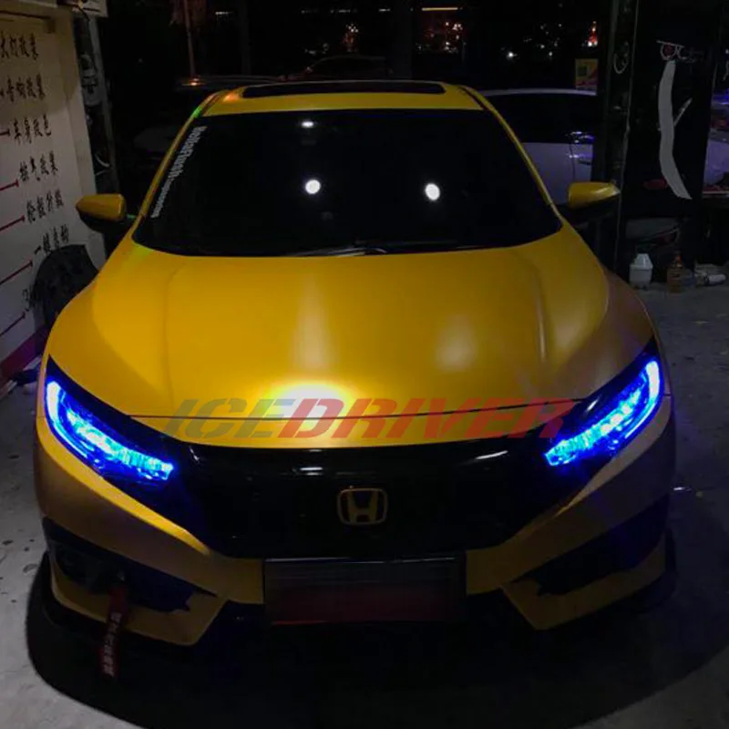 

Icedriver для Honda Civic DRL RGBW RGB многоцветные светодиодные платы 10-е дневные ходовые огни десятого поколения красные RGBW Demon Eye