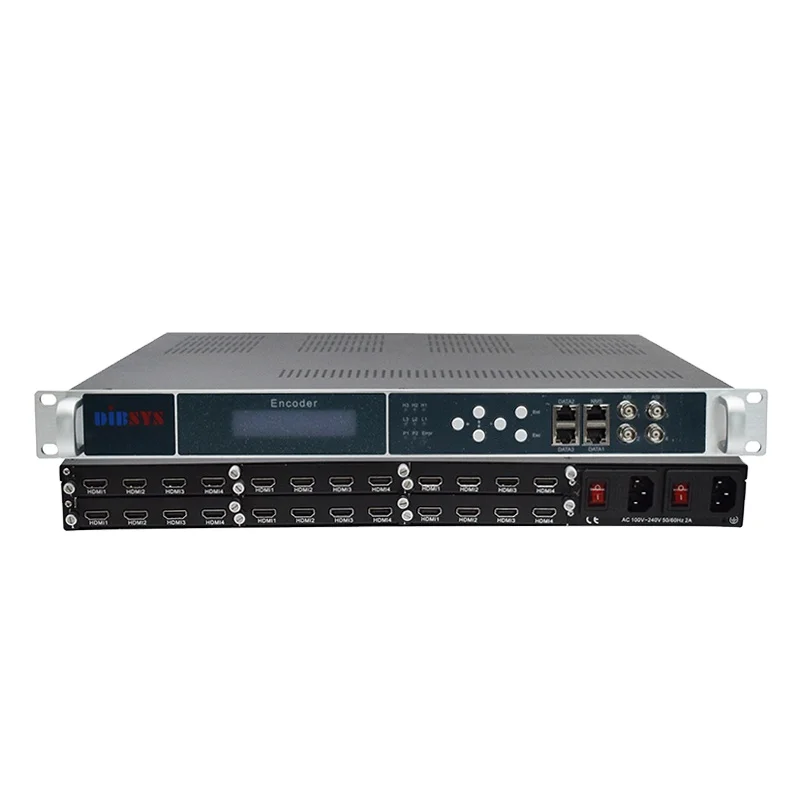 Professional 24 Channels Full Hd Broadcast Live Video Encoder To DVB-T Modulator