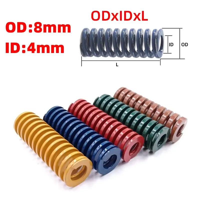 1PCS Mould Die Spring Spiral Stamping Compression Springs For Rear Trunk Tailgate Strut Support Lift Bar OD 8mm ID 4mm L20-100mm