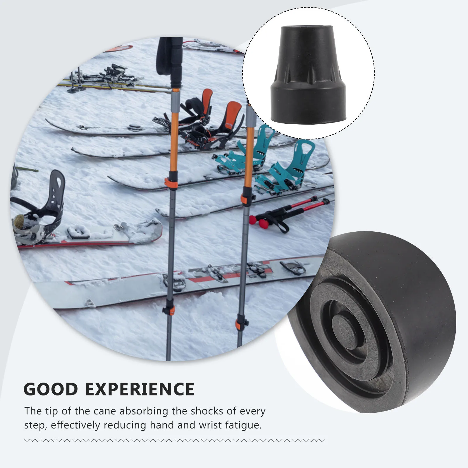 

Anti-Slip Foot Pad for Trekking Pole Tip Replacement Premium Rubber Walking Stick Protector Shock Absorbing Hiking Pole