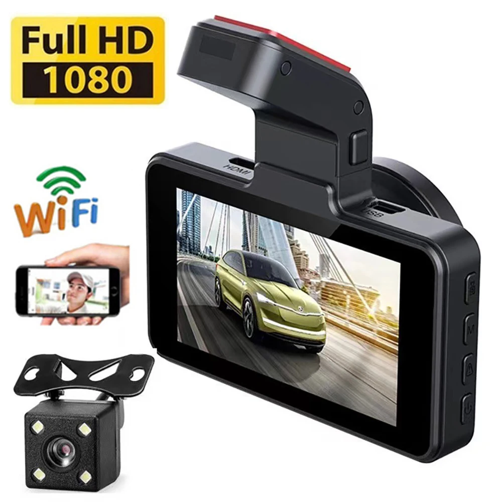 Car DVR WiFi Full HD 1080P Dash Cam Rear View Car Camera Video Recorder Night Vision Auto Dashcam Black Box GPS Car Accessories