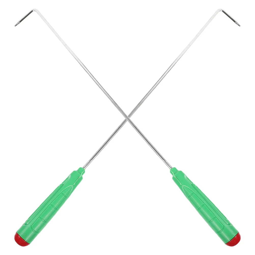 2 قطعة شواء الموقد بوكر أدوات الحديد للتخييم في الهواء الطلق الثقيلة البلاستيك الملحقات حفرة المعسكر المطبخ القمامة