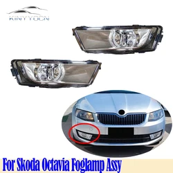 For Skoda Octavia 2015 16 17 18 Front Bumper Fog Light Foglight Fog Lamp Foglamp DRL Day Running Lamp Headlamp