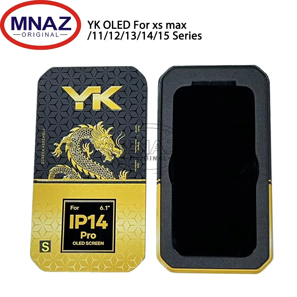 YK Screen for IPhone11 12 13 14 15 Pro Max Display Xs Max LCD Screen with 3D Touch Assembly Replacement Fix Parts