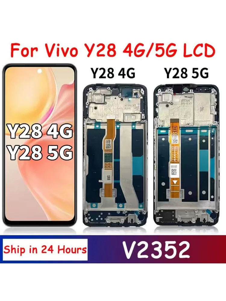 Wysokiej jakości wyświetlacz LCD z panelem dotykowym i digitizerem do Vivo Y28 5G, części zamienne do naprawy wyświetlacza Vivo Y28 4G V2352 — zdjęcie produktu 7