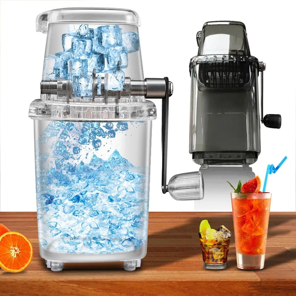 

Manual Blender Shaver Ice Maker Portable Ice Crusher Multi-function Household Chipper Snow Cone Maker with Hand Crank