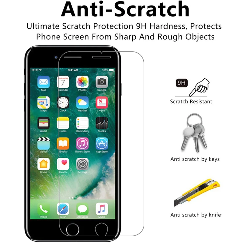 حافظة هاتف لهاتف أبل آيفون 7 بلس من الزجاج المقسى على آيفون 7 آيفون 7 بلس 7 بلس plu 7plu غطاء خلفي آيفون 7 حافظة بلس