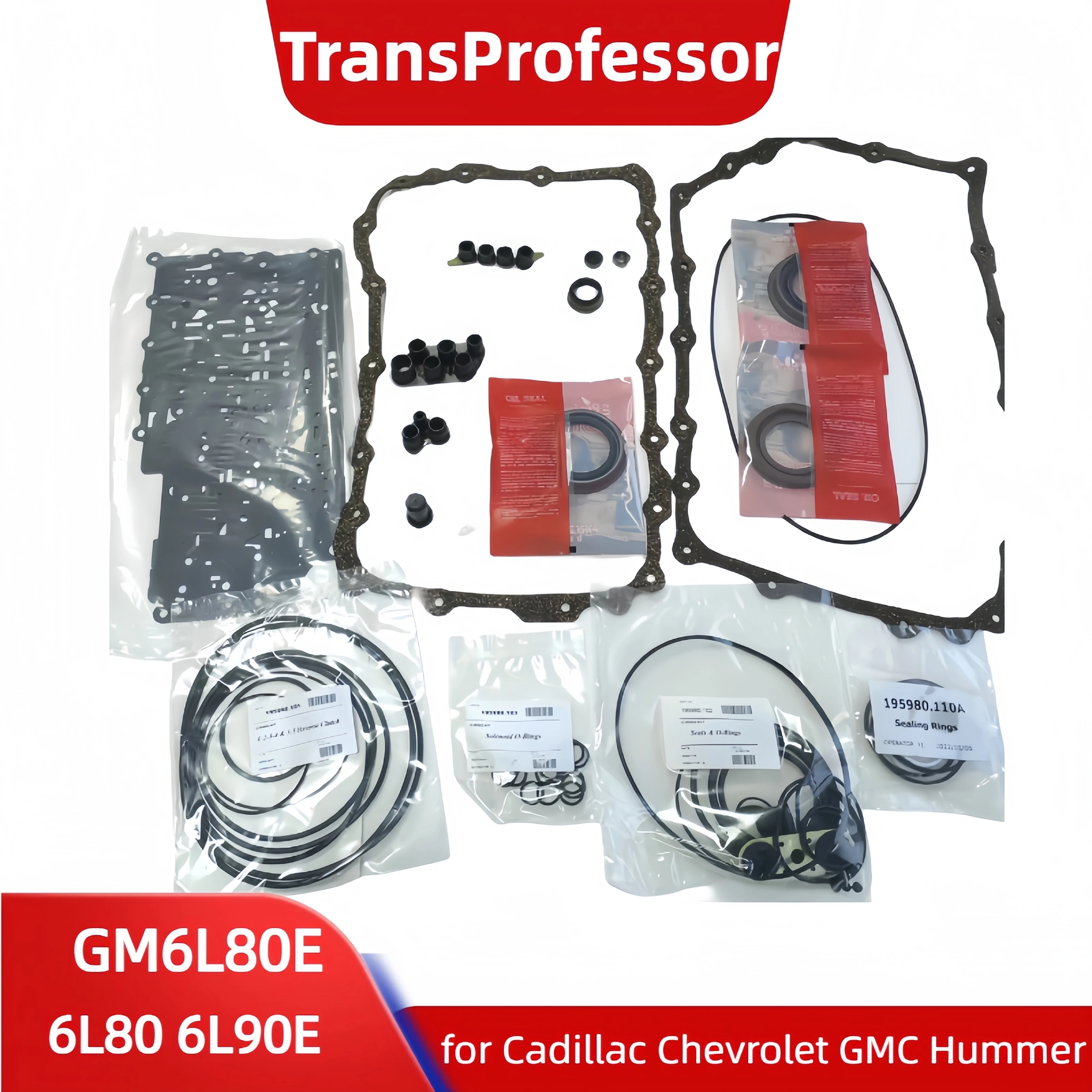 

6L80E GM6L80E 6L80 6L90E Transmission Repair Overhaul Kit for GM Cadillac Chevrolet GMC Hummer Pontiac Gearbox Gasket Seals