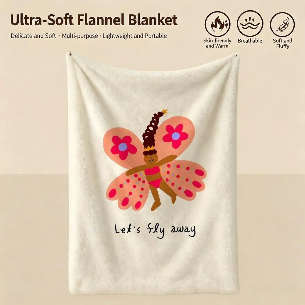 artist C-Chayun Lee-e Throw Warm Soft Flannel Blanket, Multi-use for Sofa Bed Camping Travel Nap