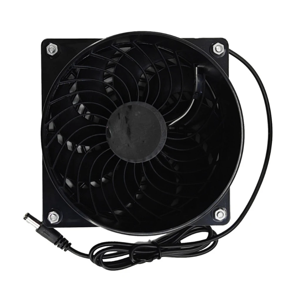 

Cooking Exhaust Fan Solar Compatible Fan Air Circulation Fan For Kitchen Black 12V Exhaust Fan Quiet Operation
