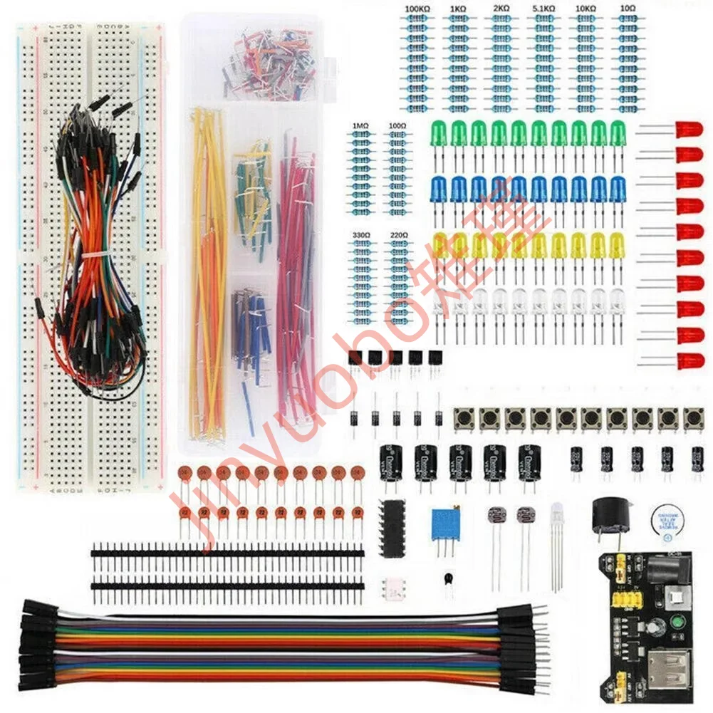 مجموعة واحدة من مجموعة اللوح ذات 830 فتحة MB-102 مناسبة لمجموعة أدوات المبتدئين في حزمة مكونات UNO R3