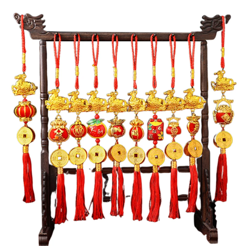 2026 سنة الحصان الجدار الشنق زخرفة السنة الصينية الجديدة محظوظ اكسسوارات الديكور هووسورمينغ قلادة صغيرة الهدايا #6