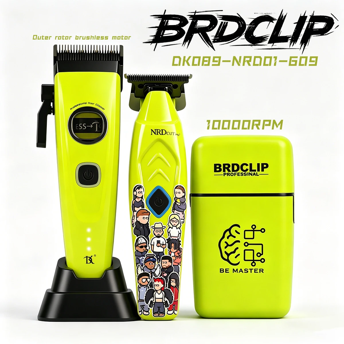 Professional Clipper External rotor DK089 Hair Trimm Detailed Carving 7200RPM Oil Hair Sculpting Gradient Smooth 10000RPM shaver