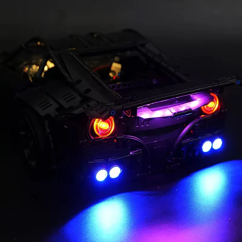 RC DIY LED 조명 키트, LEGO 91102 기술 럭셔리카 로고, 블록 모델 제외, LED 조명만 포함