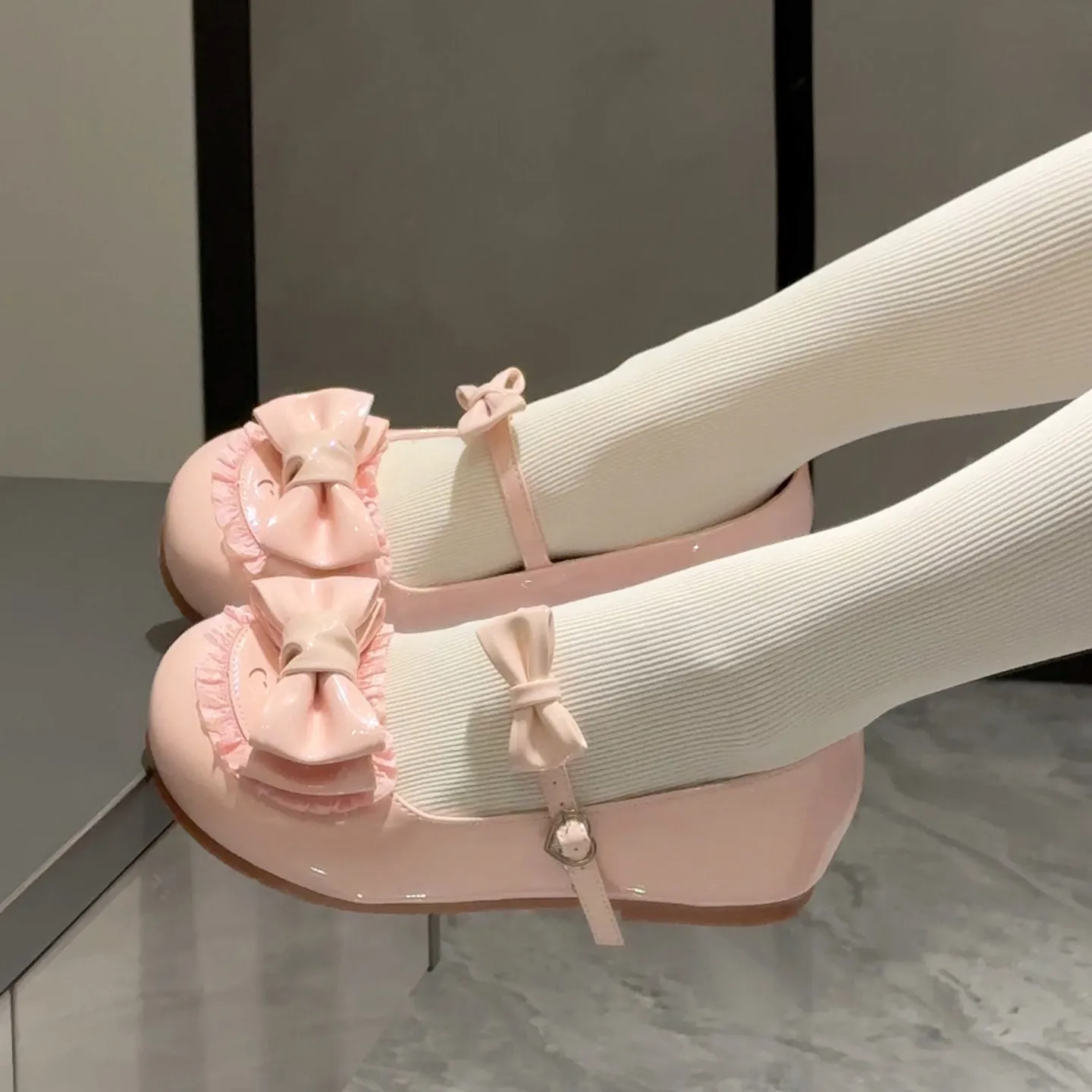 

Sweetheart Party Moon Island Rabbit Original Luo Shoes Cute Round Head Flat Single Shoes Lolita Girl Mary Jane Shoes