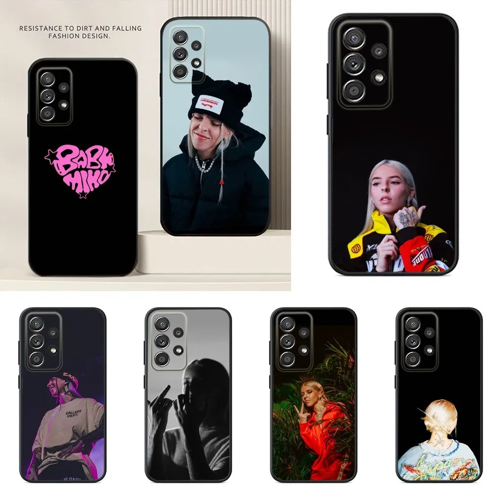

Young M-Miko Phone Case For Samsung S24,S23,S22,S21,S20,S10,S10E,S9 Plus FE Note 20 Ultra 10,9 Plus Black Case