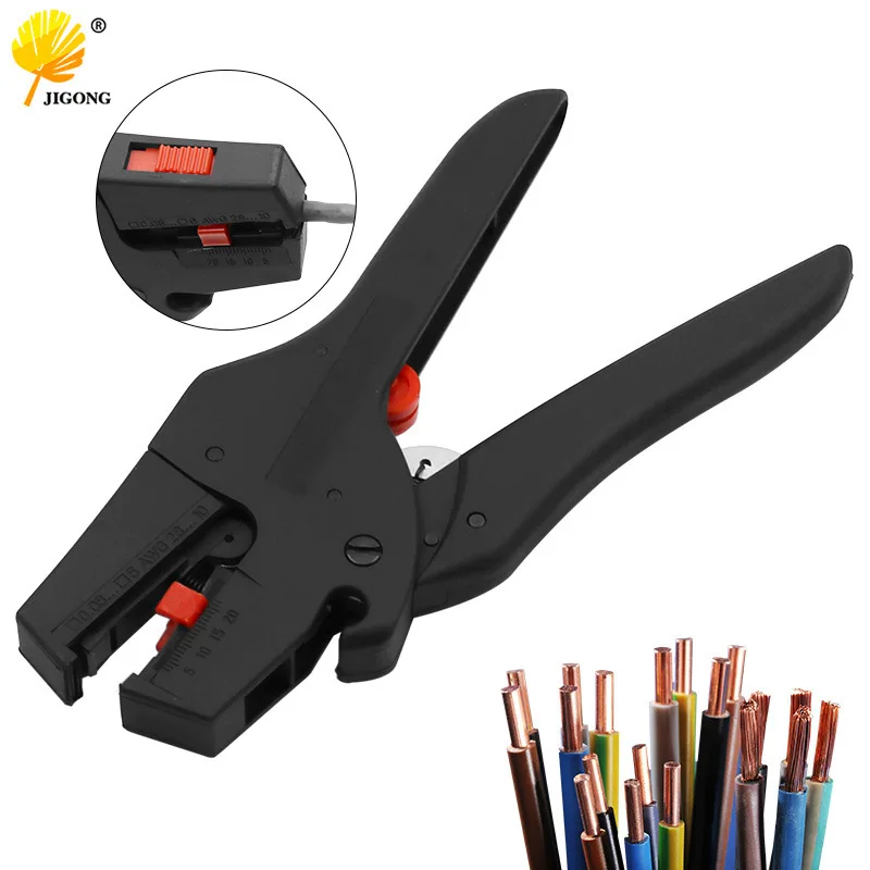 Black duck bill stripping pliers, common tools for electricians, duck bill stripping knife self-adjusting insulated wire 0.08-6
