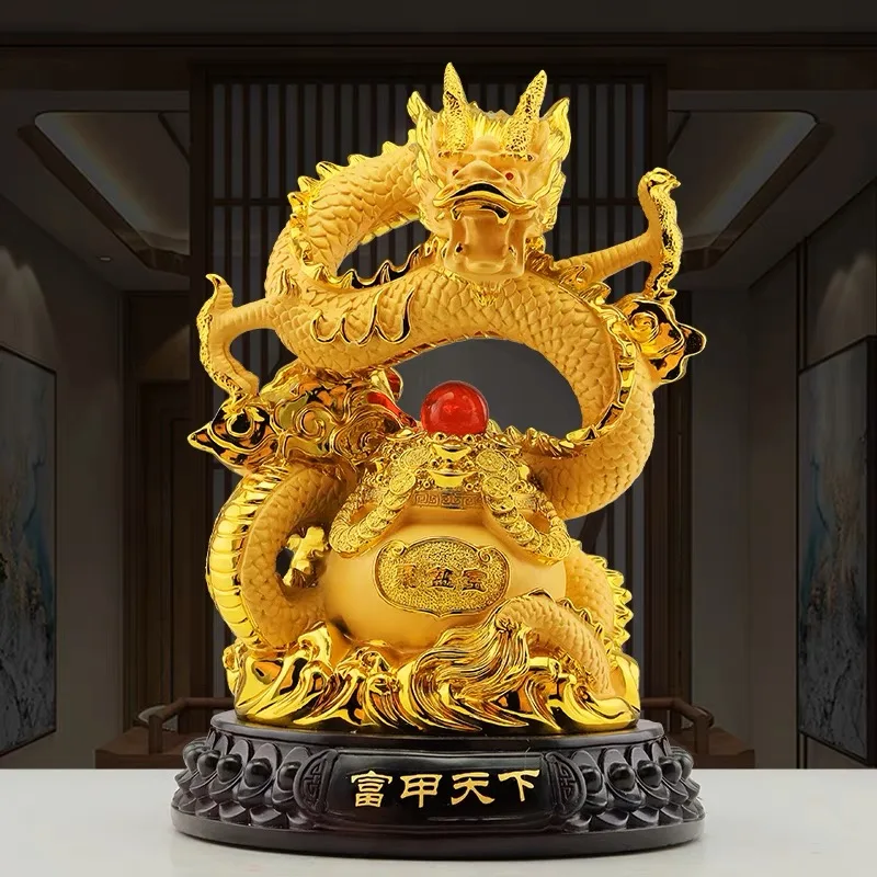 Good Omens Home SHOP Company gold Royal fortune Auspicious Dragon GOOD LUCK thriving business money Success FENG SHUI 50% OFF