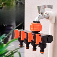 Garden Hose Pipe Splitter 4-Way Faucet Diverter Tap Hose Connector Splitter Four Independent Switches For Home Lawn Irrigation