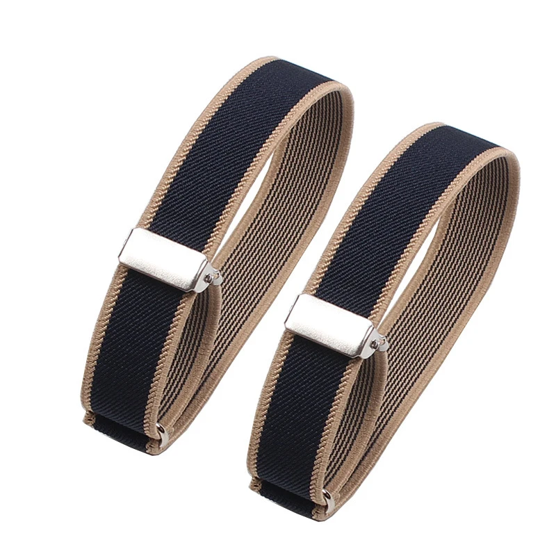 Mens Sleeve Garters Holders Stripe/Plaid Arm Bands Sleeve Shirt Groom Elastic Garter Metal Bracelet For Ladies Non-Slip Straps