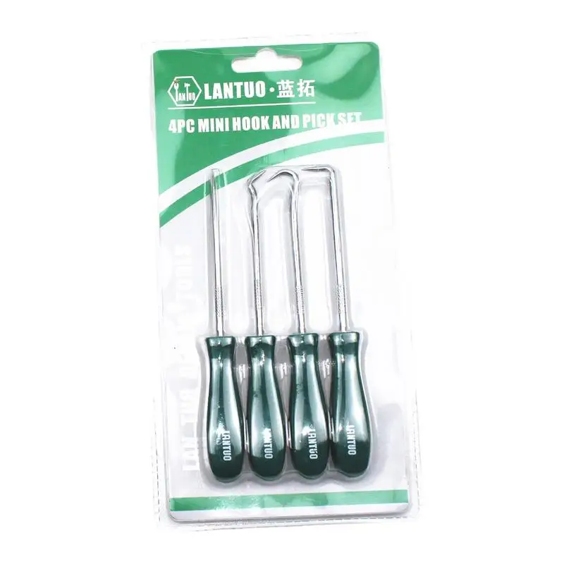 Car Auto Veículo Oil Seal Screwdrivers Set, O-Ring Seal, Junta Extrator Removedor, Pick e Ganchos Ferramentas, Atacado, 4Pcs