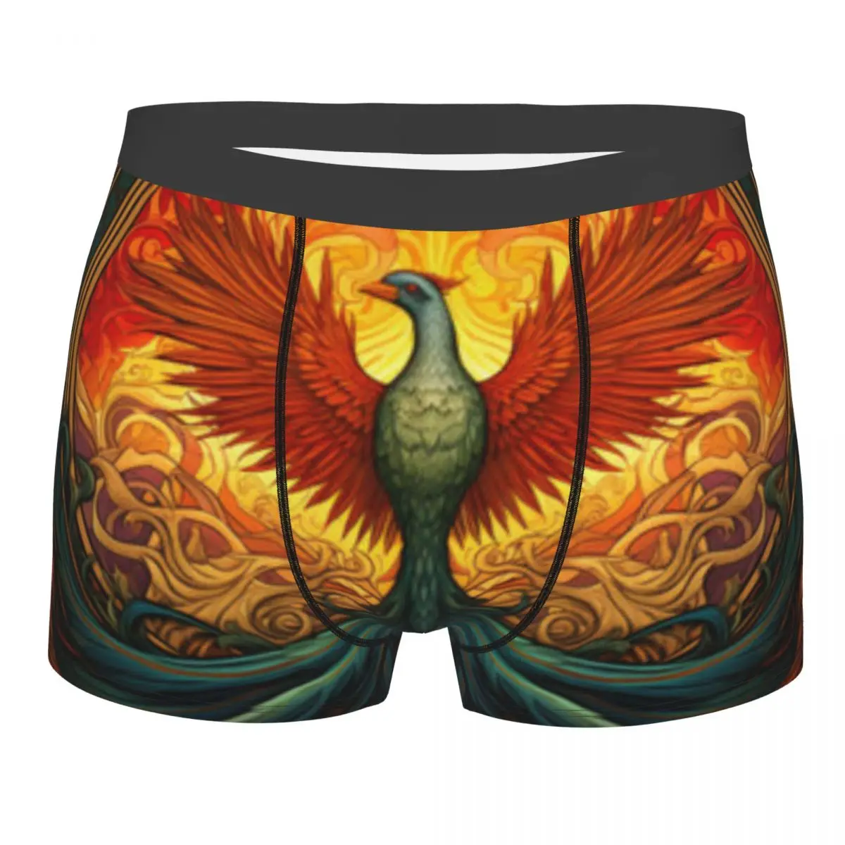 Male Panties Men's Underwear Boxer Ancient Phoenixes Rising Underpants Comfortable Shorts