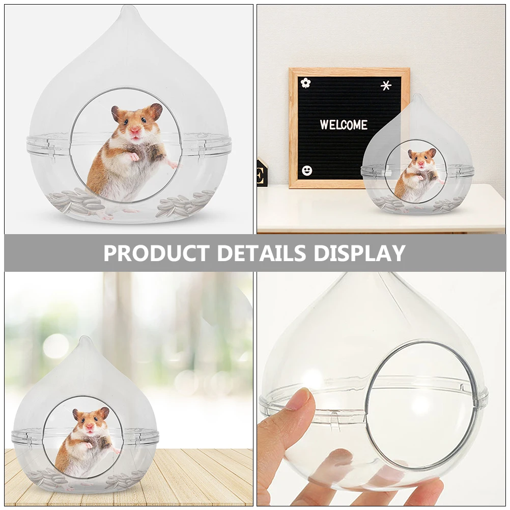 

Hamster Sand Bath Box Transparent Acrylic Chinchilla Bathroom Cage Accessory Small Pet Bathtub Cage Sand Basin For Guinea Pig