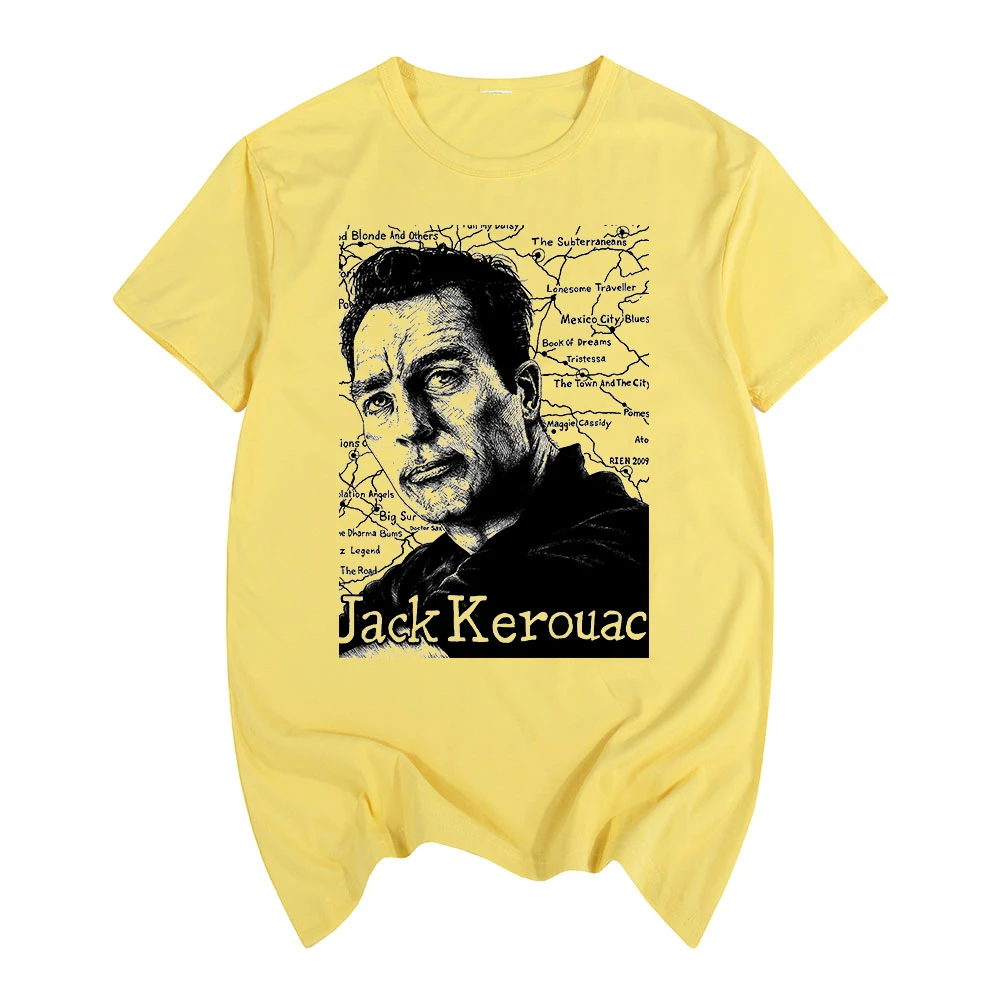 jack kerouac On the Road T-shirt Cotton Men T shirt New Women Summer Comfortable Tee