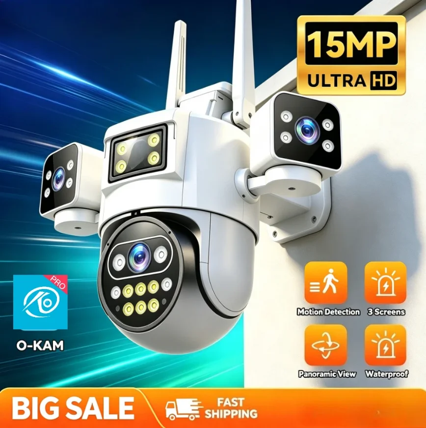 15mp-three-screen-wifi-camera-outdoor-ptz-360°-wifi-surveillance-camera-o‑kam-cctv-8k-wifi-surveillance-security-protection