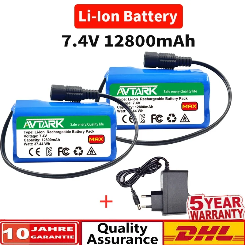 7.4V 12800Mah 6800Mah Battery For T188 T888 2011-5 V007 C18 H18 V18 D18B FX88 Remote Control RC Fishing Bait Boat Battery Parts