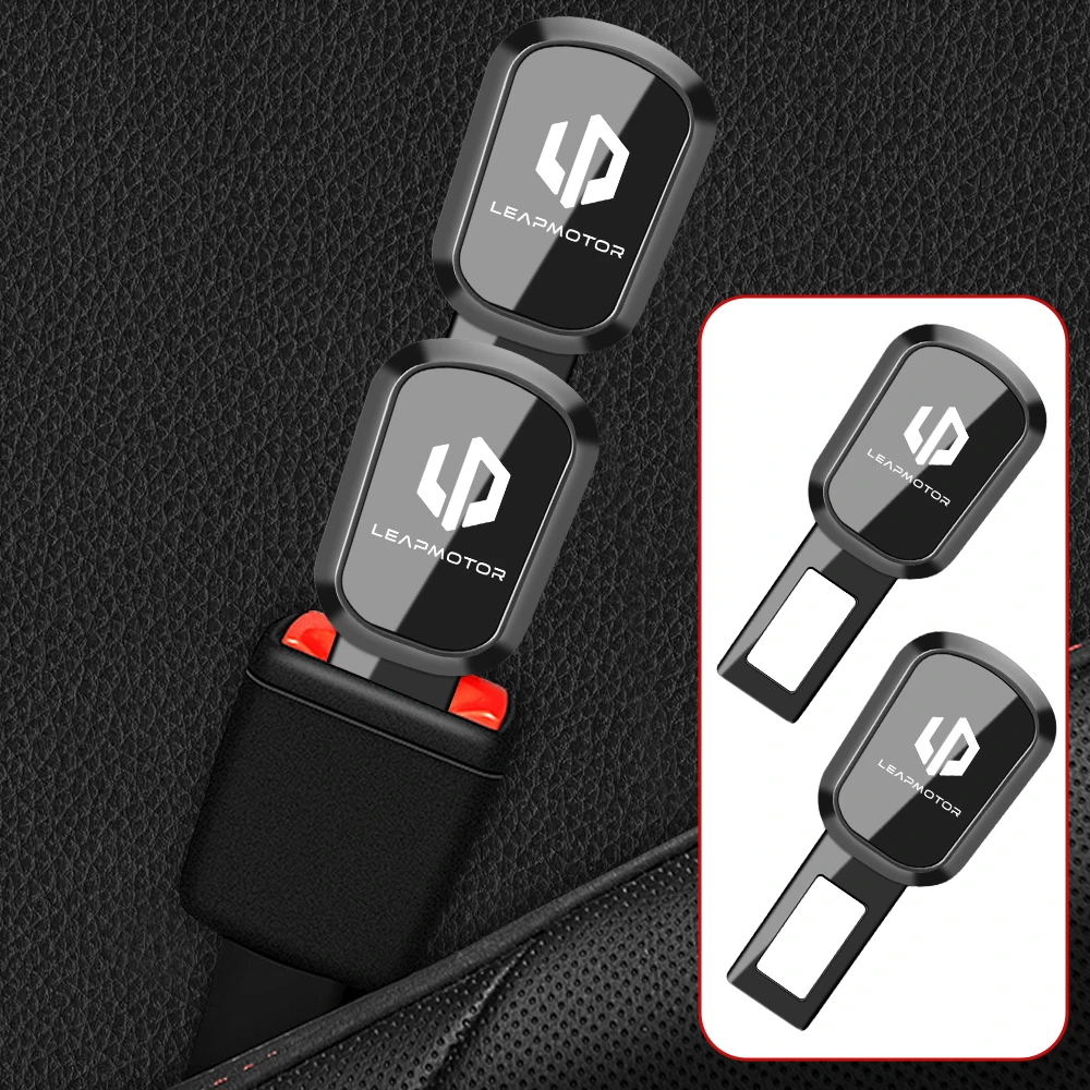 1/2 Peças Extensor de Clipe de Cinto de Segurança Automotivo para Leapmotor T03 B10 C10 C11 C16 C01 S01, Acessórios de Encaixe de Fivela com Trava Espelhada