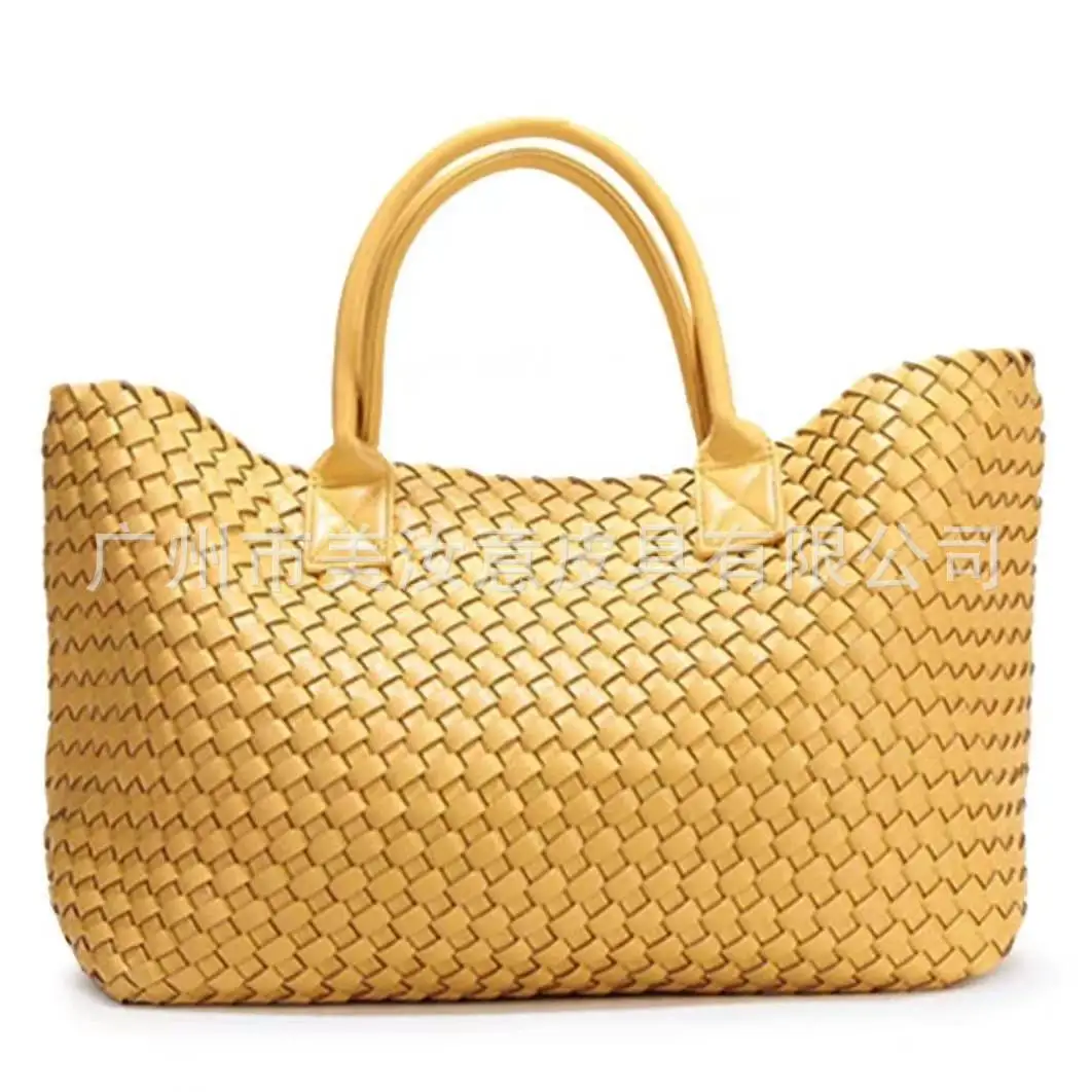 

2025 new woven tote big bag fashionable high-end handbag star with the same trendy handbag shoulder bag