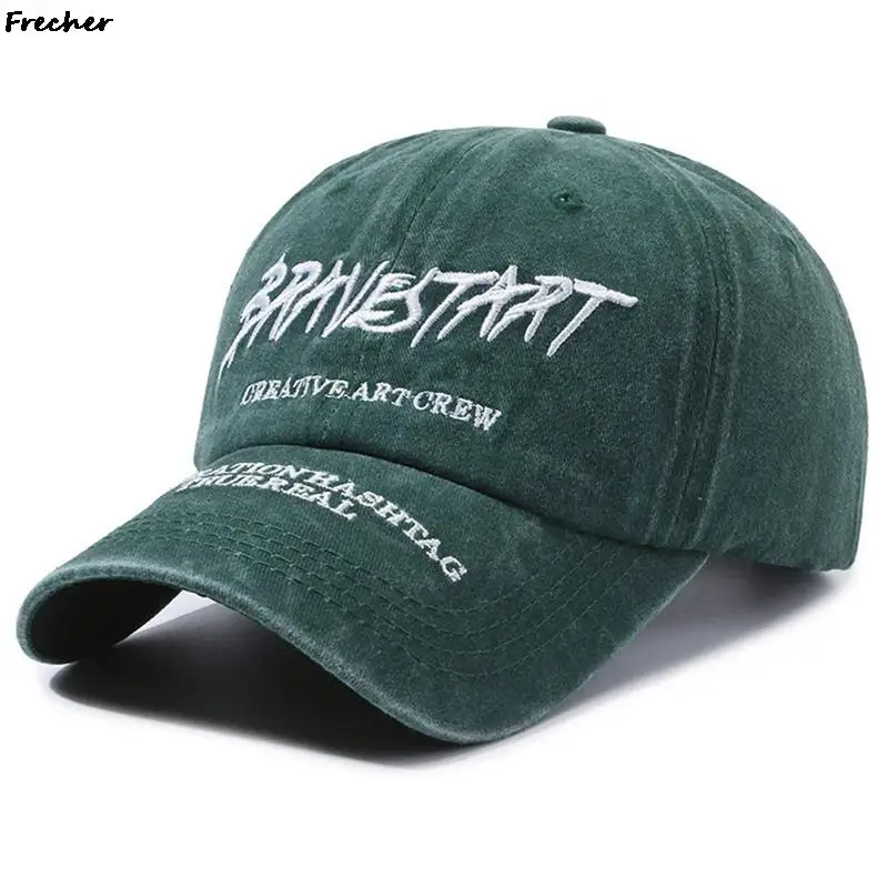 Street Hip Hop Fitted Hats for Women Men Vintage Jeans Baseball Cap Adjustable Belts Snapback Hat Ripped Trucker Cap Casquette 