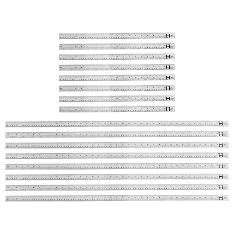 16Pcs Adhesive Measuring Tape Metric Tape Measure Sticky Measurement Double Scale Sewing For Table Saw Fence Workbench