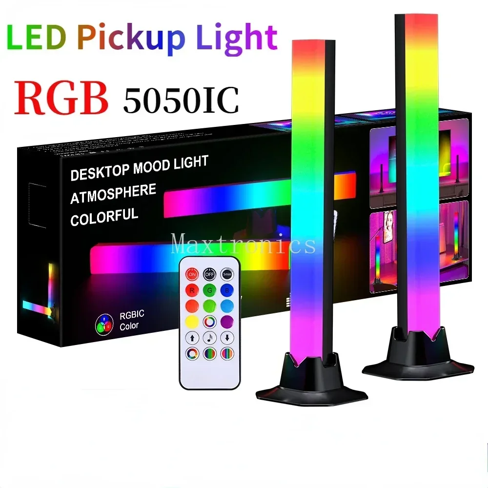 

1Set RGB LED Pickup Light TV Computer Desktop Light Sound Control Symphony Lamp Music Rhythm Night Light With APP Remote Control