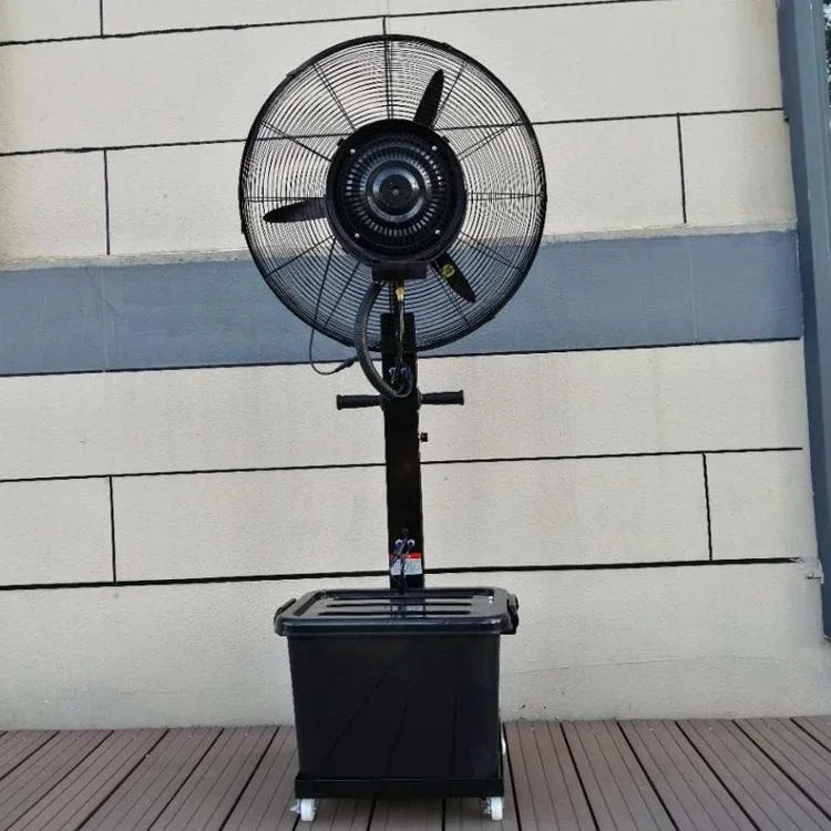 Outdoor Indusshirt Cool Water Mist Spray Fan with Remote Control Ontrol 26 Inch Indoor Black Metal Fan 3 in 1 Floor 3 PP Blades