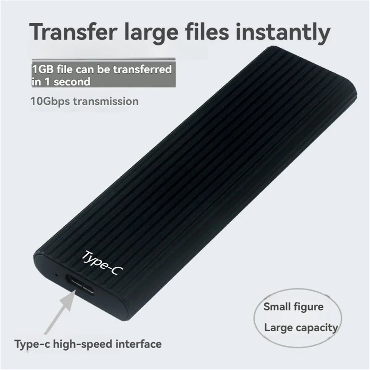 PHONE&GEAR M.2 SATA NVME SSD Enclosure Mobile Case M.2 to USB3.2 Type-C 10Gbps External Hard Disk Case for 2230 2242 2260 2280