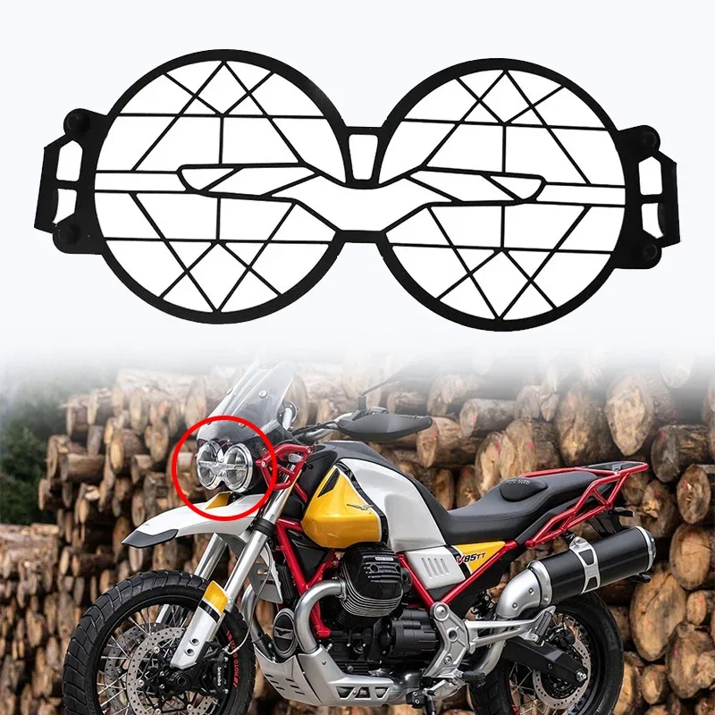 V85 TT Headlamp Protective Cover Fit For Moto Guzzi V85TT 2019 2020 2021 2022 Motorcycle Accessories Metal Large Lampshade