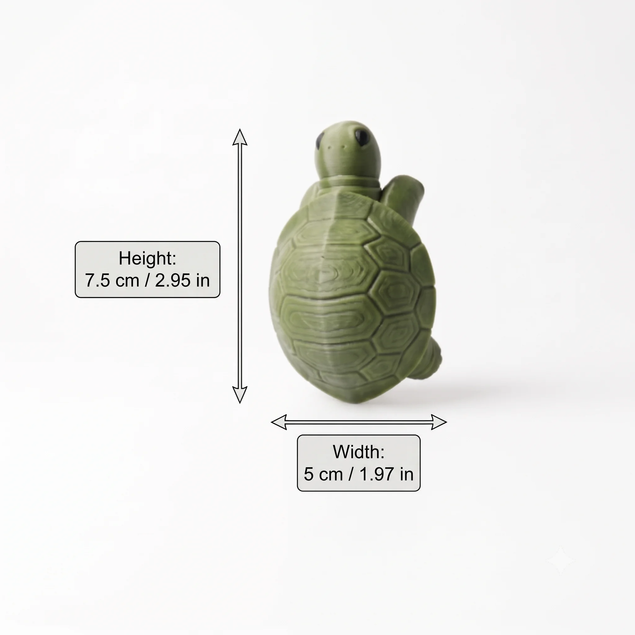Crawling Turtle Figurine Monitor Hanging Ornament Cute Animal Desktop Decor for Computer Screen Funny Tabletop Companion Decor U