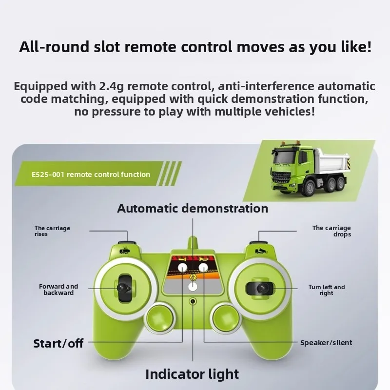 Dźwig zdalnie sterowany Double Eagle, elektryczny dźwig, zabawka, pojazd inżynieryjny, model symulacyjny dźwigni, prezent dla chłopca, prezent dla dzieci.
