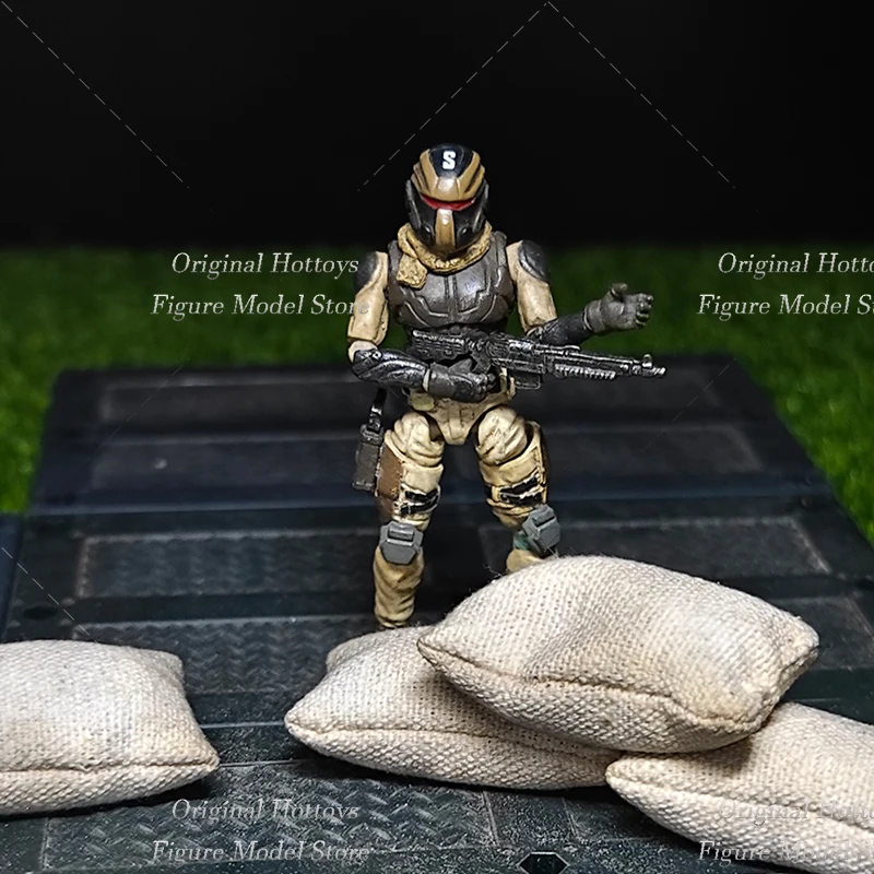 Sac de sable militaire pour figurine d'action, échelle 1/18, accessoires de modèle de scène de soldat, accessoires de saut, défense, convient à 3.75 pouces, beurre, en stock