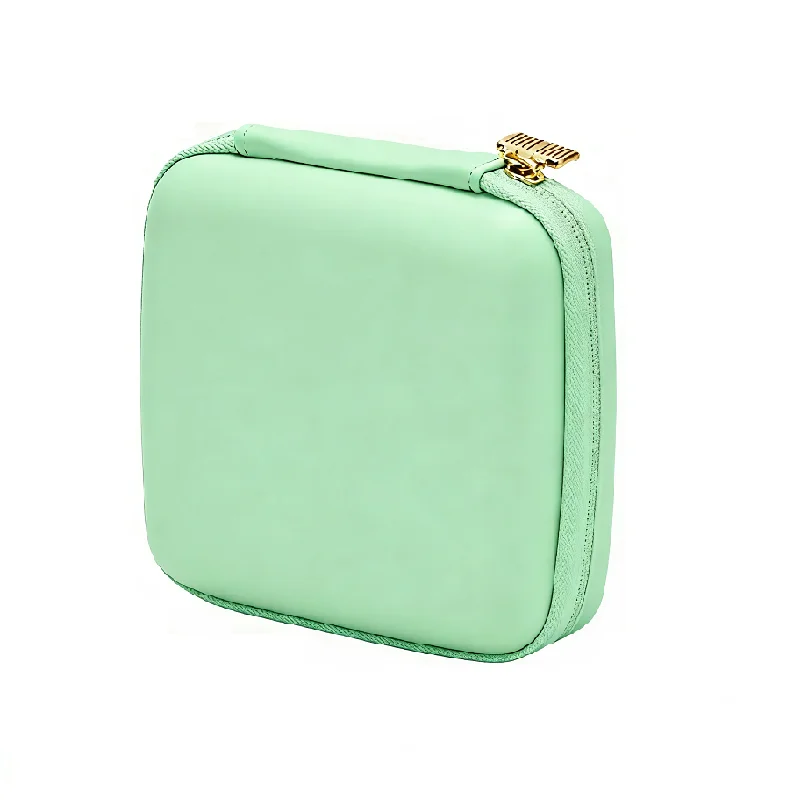 

Женская дорожная кожаная шкатулка, портативный органайзер для сережек, однослойная шкатулка для драгоценностей, компактная для подарка, коллекция ювелирных изделий, женская