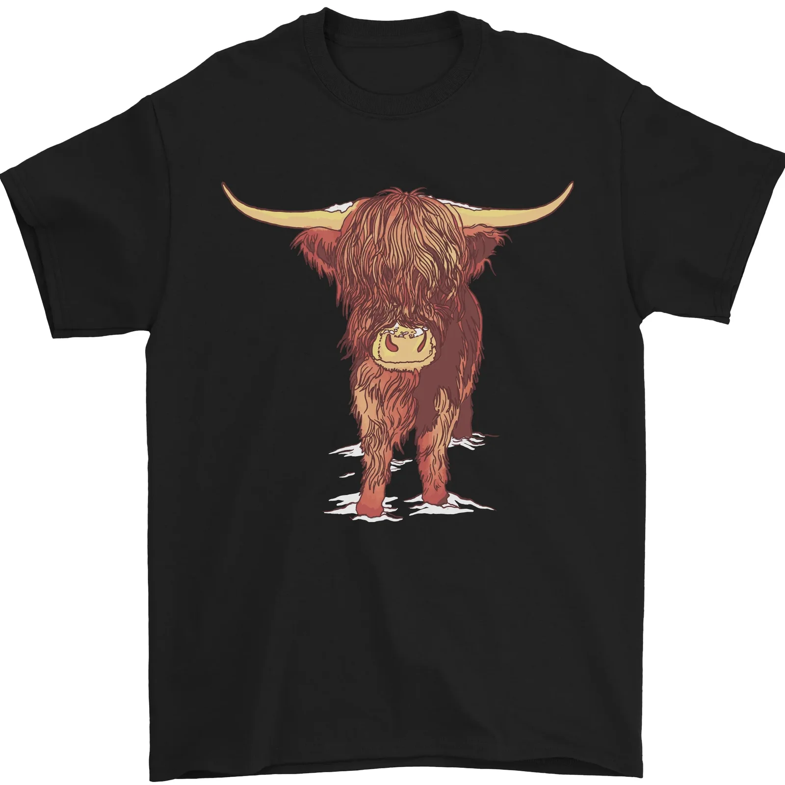 Highland Niu Niu Scotland Scotland Men's T-shirt Hilarious printed shirt for men streetwear