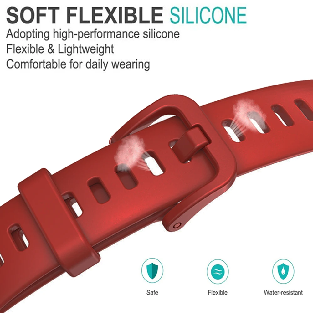 Silicone Watchbands For Huawei Band 10 9 8 Strap Replacement Universal Strap For Huawei Band 10 Correa Bracelet image 2