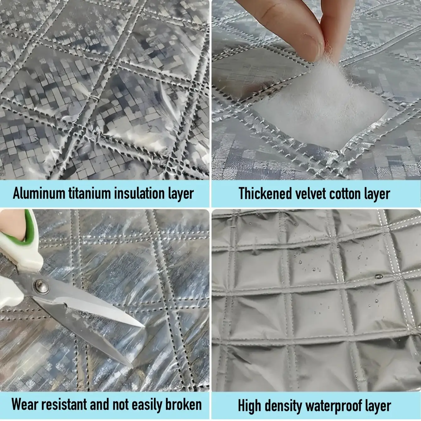 Rideaux thermiques occultants tout-en-un: 100 % foncés, anti-bruit et bloquant la chaleur, auto-adhésifs, sans perçage, pour chambre à coucher, maison, Zasony