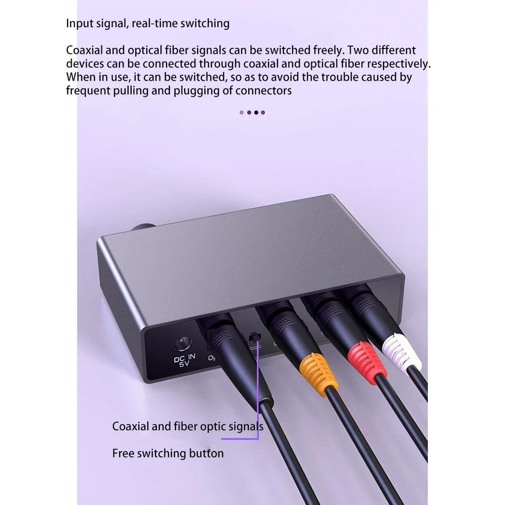 AA87C ЦАП 24 бит 192 кГц оптический коаксиальный в аудио преобразователь выход RCA3.5 к усилитель для домашнего кинотеатра ТВ