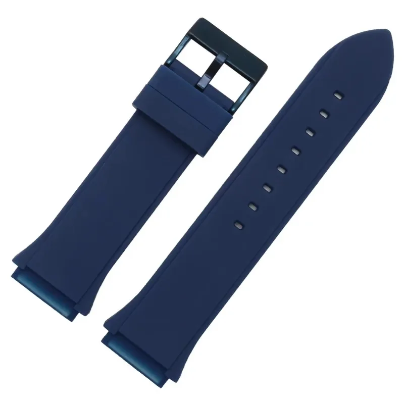 Rubber Watchband 22mm Blue Color Silicone Rubber Bracelet for Guess W0247G3 W0040G3 W0040G7 Watches Band Brand Sport Watch Strap